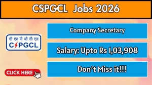 CSPGCL Company Secretary Recruitment 2026 - Apply Offline