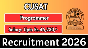 CUSAT Programmer Recruitment 2026 - Apply Online