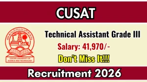 CUSAT Technical Assistant Grade III Recruitment 2026 – Apply Online
