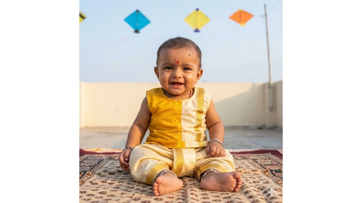 Makar Sankranti Gemini AI Photo Editing Prompts for Baby Girls & Boys: Create Cute and Festive Portraits