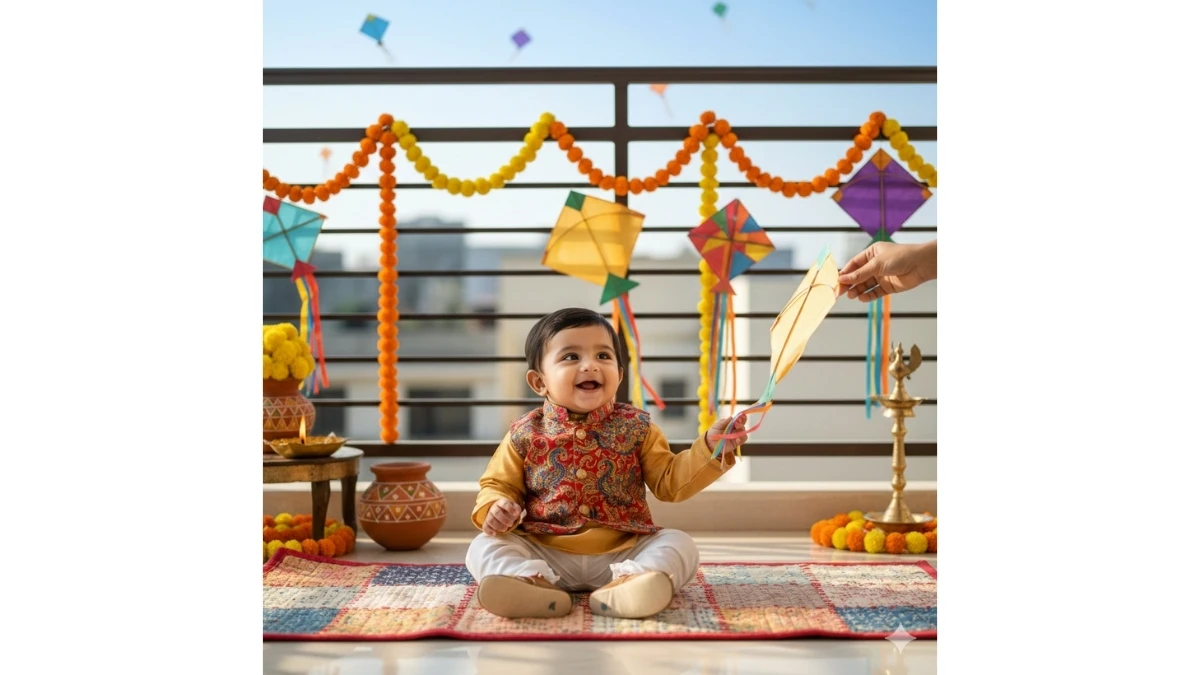 Makar Sankranti Gemini AI Photo Editing Prompts for Baby Girls & Boys: Create Cute and Festive Portraits