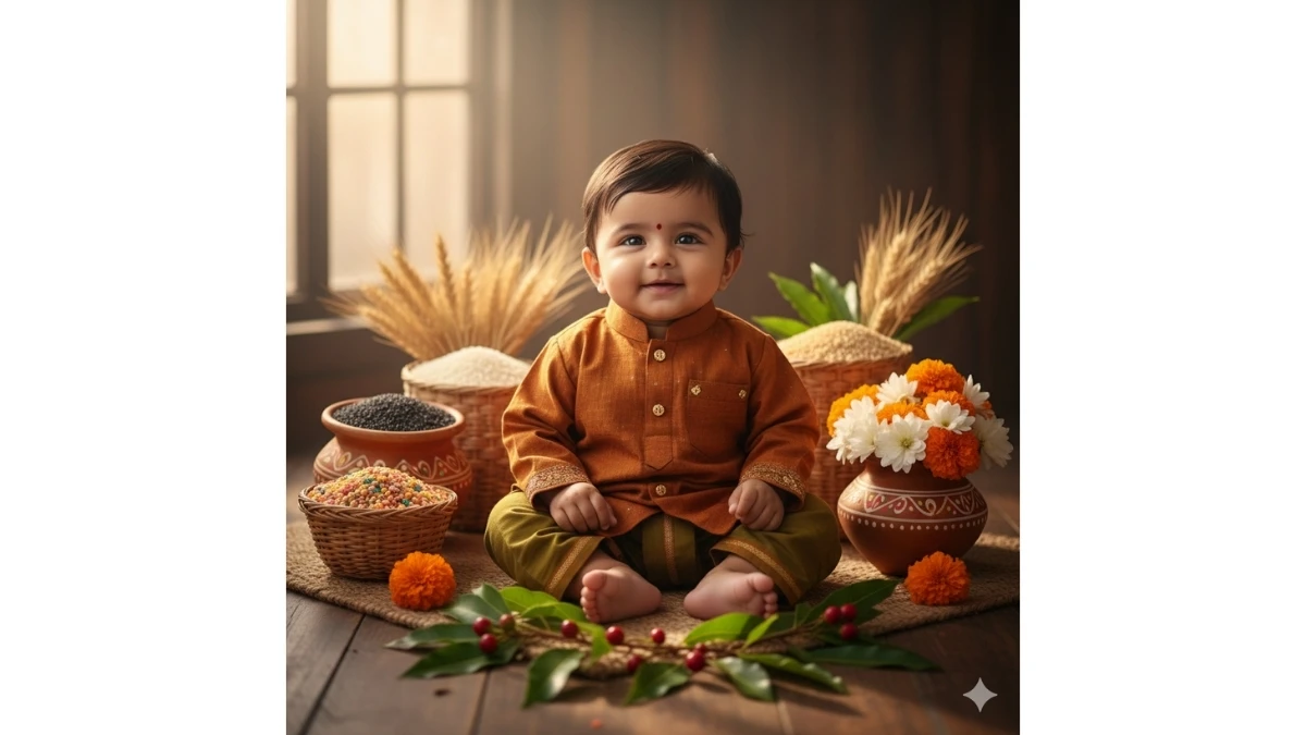 Makar Sankranti Gemini AI Photo Editing Prompts for Baby Girls & Boys: Create Cute and Festive Portraits
