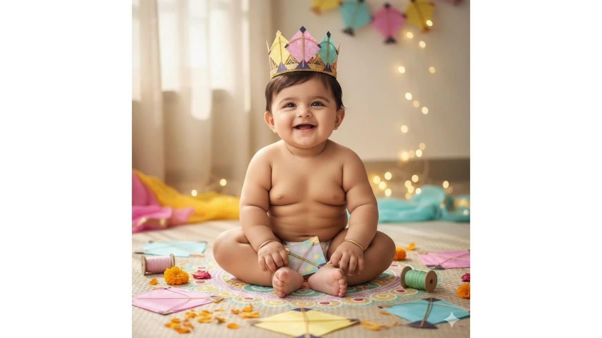 Makar Sankranti Gemini AI Photo Editing Prompts for Baby Girls & Boys: Create Cute and Festive Portraits