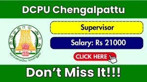 DCPU Chengalpattu Supervisor Recruitment 2026 - Apply Offline