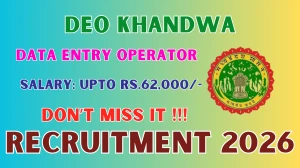 DEO Khandwa Data Entry Operator Recruitment 2026 - Apply Offline