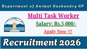 Department of Animal Husbandry HP Multi Task Worker Recruitment 2026 - Apply Offline for 14 Posts
