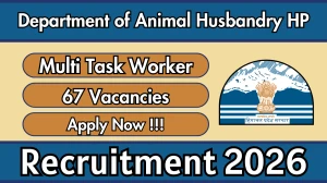 Department of Animal Husbandry HP Multi Task Worker Recruitment 2026 - Apply Offline for 67 Posts