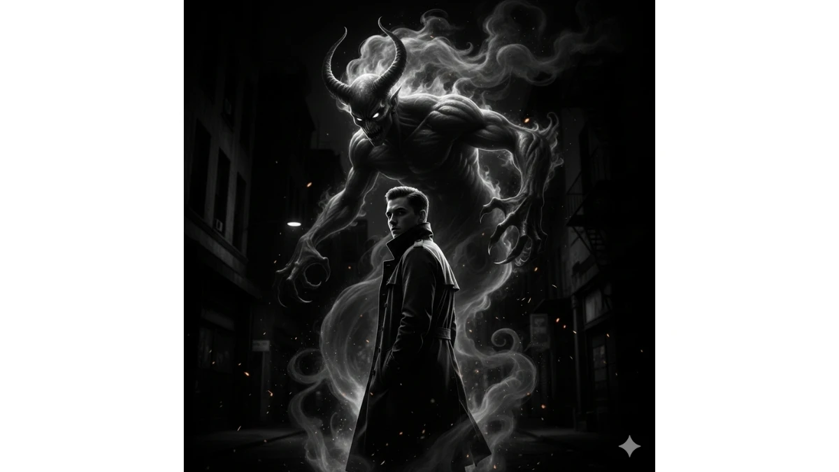 10 Trending ChatGPT Photo Editing Prompts to Create Cinematic Black-and-White Devil Shadow Portraits