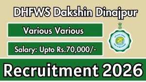 DHFWS Dakshin Dinajpur Recruitment 2026 - Apply Offline for 11 Medical Officer, Specialist And More Posts