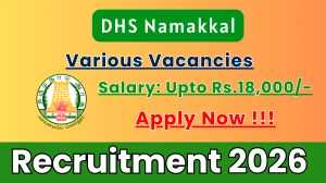 DHS Namakkal Recruitment 2026 - Apply Offline for 32 Radiographer, Lab Technicians And More Posts