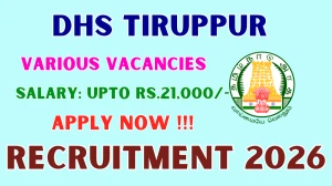 DHS Tiruppur Recruitment 2026 - Apply Offline for 04 IT Coordinator, Lab Technician And More Posts