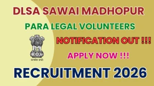DLSA Sawai Madhopur Para Legal Volunteers Recruitment 2026 - Apply Offline for 13 Posts