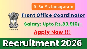 DLSA Vizianagaram Front Office Coordinator Recruitment 2026 - Apply Offline
