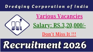 Dredging Corporation of India Recruitment 2026 - Apply Online for 01 Managing Director And Chief Executive Office Posts