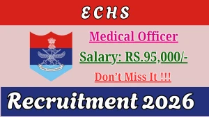 ECHS Medical Officer Recruitment 2026 - Apply Offline