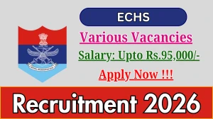 ECHS Recruitment 2026 - Apply Offline for 11 Dental Officer, Lab Tech And More Posts