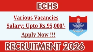 ECHS Recruitment 2026 - Apply Offline for 41 MO, Pharmacist And More Posts