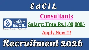 EdCIL Consultants Recruitment 2026 - Apply Online