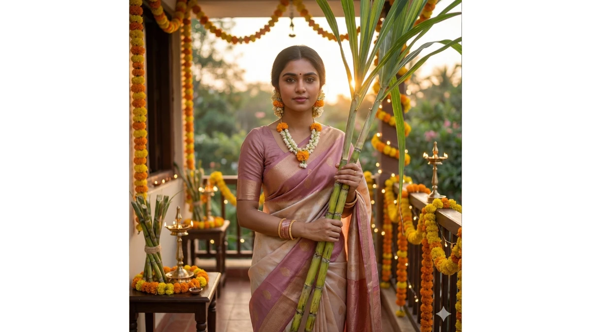 12 Google Gemini AI Pongal Photo Editing Prompts for Girls to Create Elegant Festive Portraits