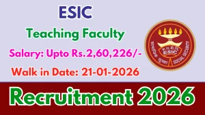 ESIC Teaching Faculty Recruitment 2026 – Walk in for 33 Posts