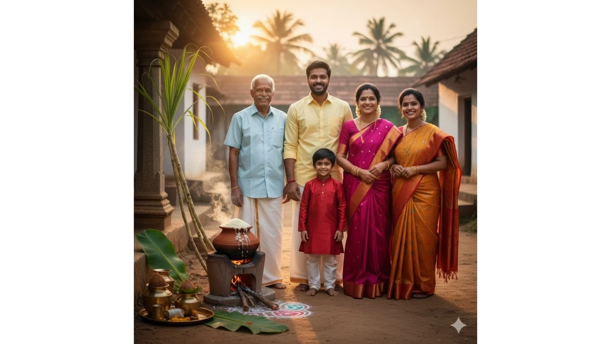 15 Google Gemini AI Pongal 2026 Photo Editing Prompts to Create Beautiful Festive Family & Friends Portraits