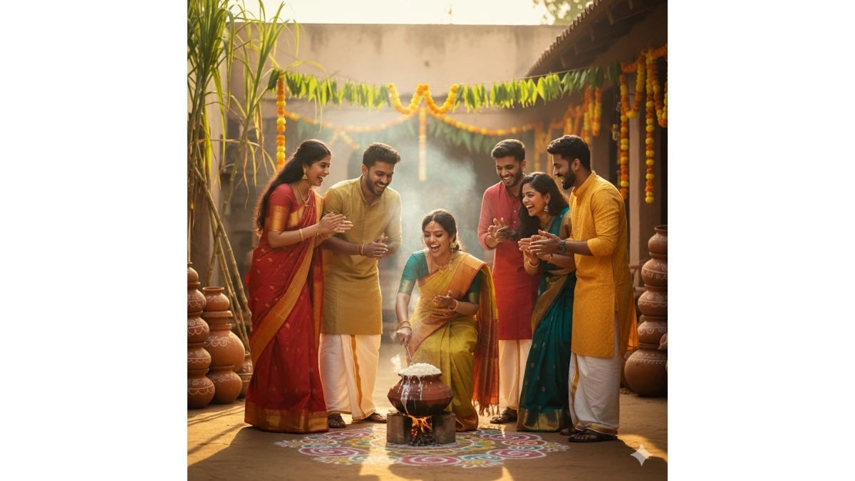 15 Google Gemini AI Pongal 2026 Photo Editing Prompts to Create Beautiful Festive Family & Friends Portraits
