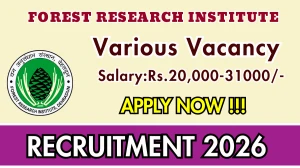 Forest Research Institute Recruitment 2026 – Walk in for 05 JRF, Project Associate and Project Assistant Posts