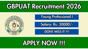 GBPUAT Young Professional I Recruitment 2026 - Apply Offline