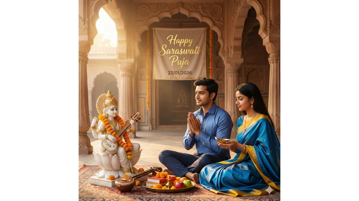12 Google Gemini Saraswati Puja AI Photo Editing Prompts 2026: Create Basant Panchami Divine Portraits for Boys, Girls & Couples