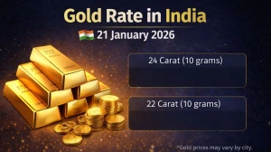 Gold Rate Today in India 2026-01-21- Check 22K, 24K Live Gold Price