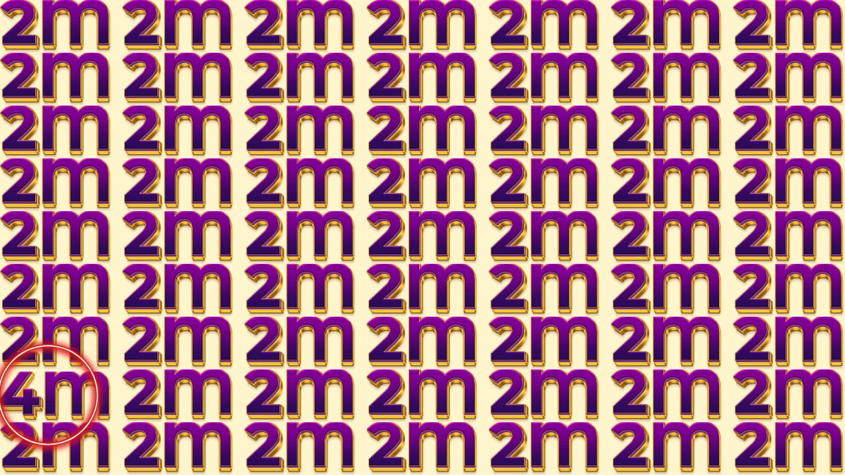 Optical Illusion Puzzle IQ Test: Within 6 Seconds Spot The 4M among 2M