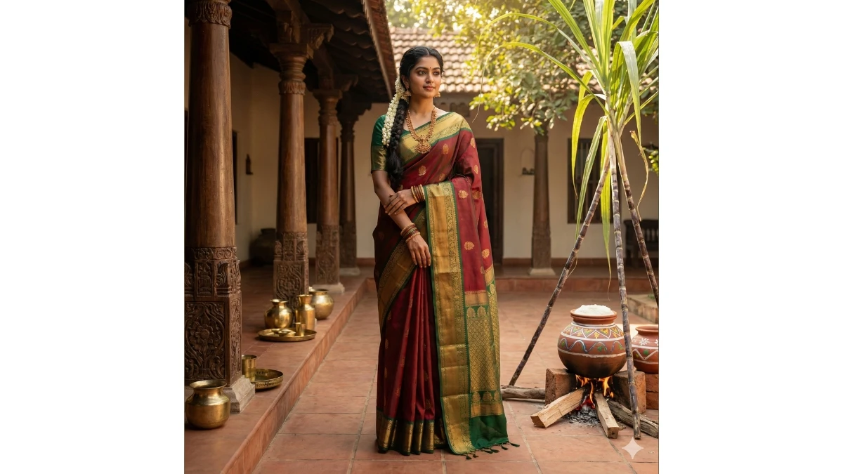 12 Google Gemini AI Pongal Photo Editing Prompts for Girls to Create Elegant Festive Portraits