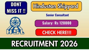 Hindustan Shipyard HSL Senior Consultant Recruitment 2026 - Apply Online