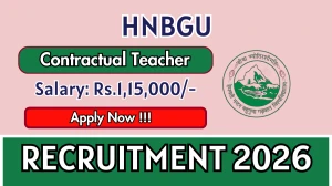 HNBGU Contractual Teacher Recruitment 2026 - Apply Online