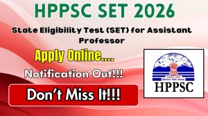 HPPSC SET Recruitment 2026 - Apply Online for Assistant Professor Posts