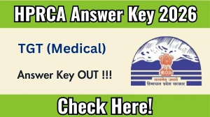 HPRCA TGT (Medical) Answer Key 2026 OUT - Download PDF & Raise Objection