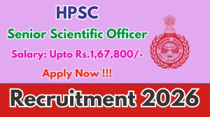 HPSC Senior Scientific Officer Recruitment 2026 - Apply Online for 17 Posts