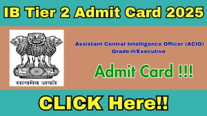 IB ACIO Tier 2 Admit Card 2025 - Download Hall Ticket