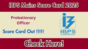 IBPS PO Mains Scorecard 2025-26 OUT (Direct Link) - Download Scorecard @ibps.in