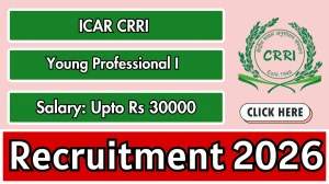 ICAR CRRI Young Professional I Recruitment 2026 – Walk in