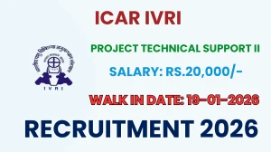 ICAR IVRI Project Technical Support II Recruitment 2026 – Walk in