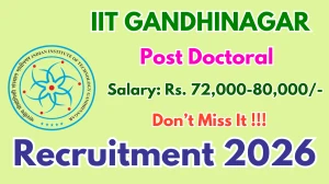 IIT Gandhinagar Post Doctoral Recruitment 2026 – Apply Online