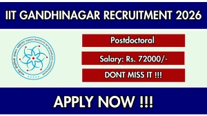 IIT Gandhinagar Postdoctoral Recruitment 2026 – Apply Online