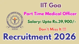 IIT Goa Part Time Medical Officer Recruitment 2026 – Walk in