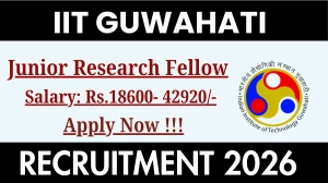 IIT Guwahati Junior Research Fellow Recruitment 2026 – Walk in