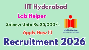IIT Hyderabad Lab Helper Recruitment 2026 - Apply Online