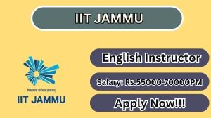 IIT Jammu English Instructor Recruitment 2026 – Apply Online