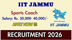IIT Jammu Sports Coach Recruitment 2026 – Apply Online