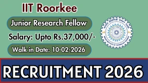 IIT Roorkee Junior Research Fellow Recruitment 2026 – Walk in