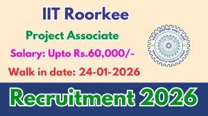 IIT Roorkee Project Associate Recruitment 2026 – Walk in